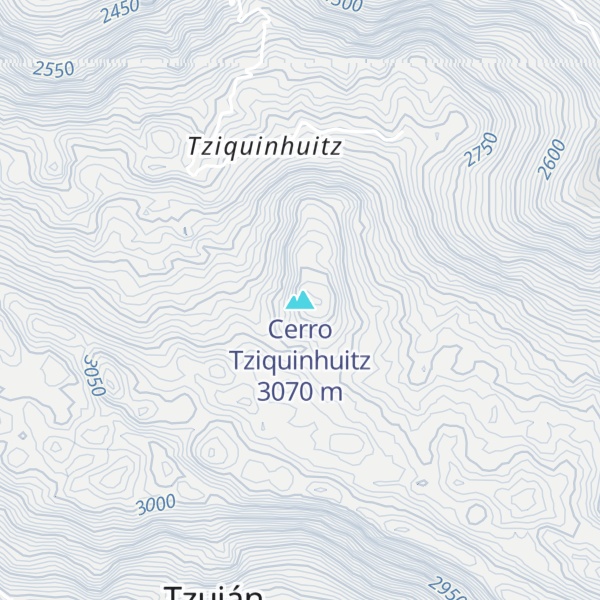 Map of Cerro Tziquinhuitz