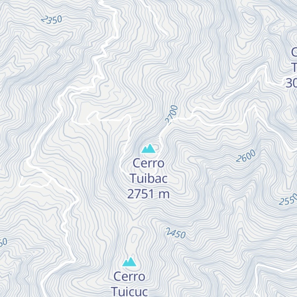Map of Cerro Tuibac