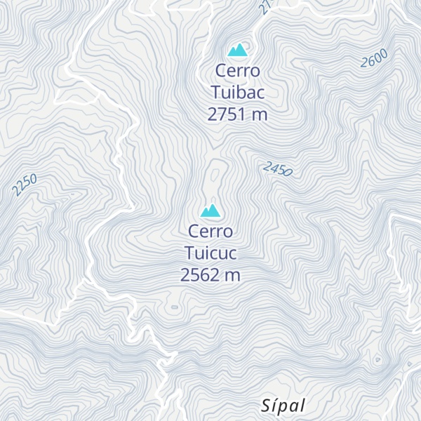 Map of Cerro Tuicuc