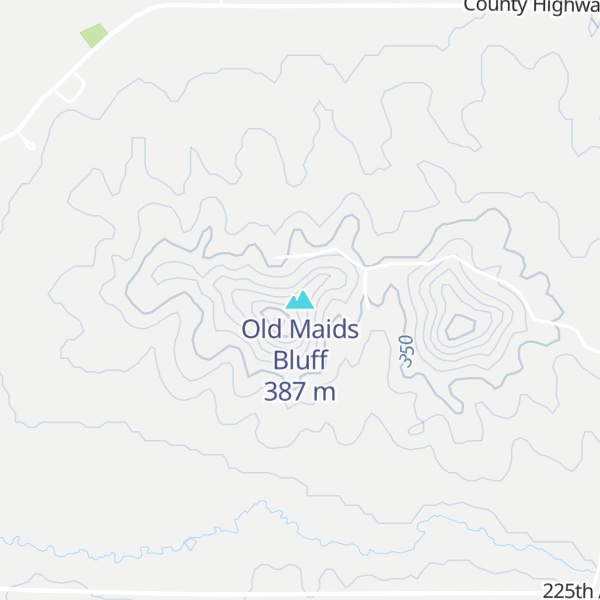 Map of Old Maids Bluff