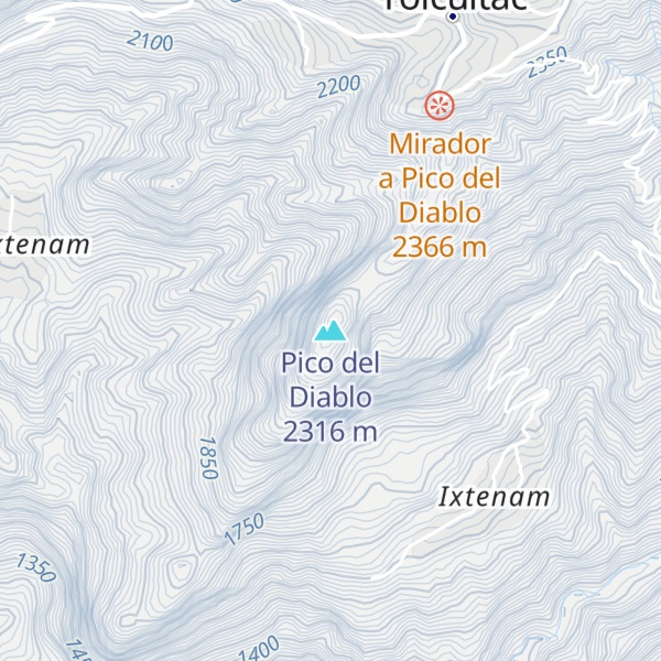 Map of Pico del Diablo