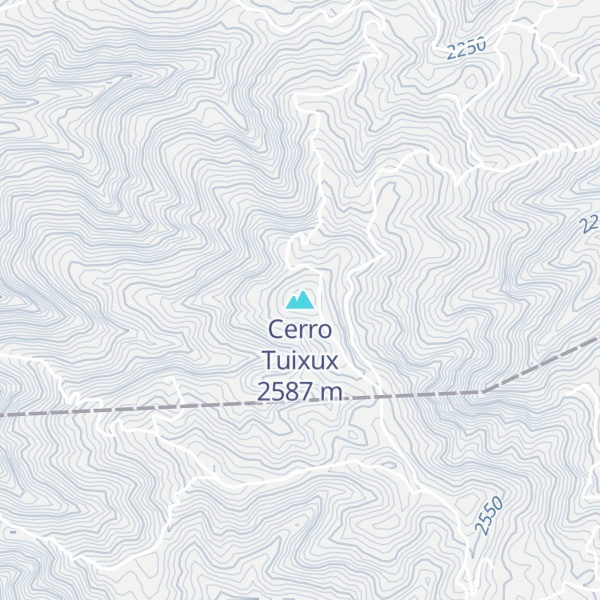 Map of Cerro Tuixux