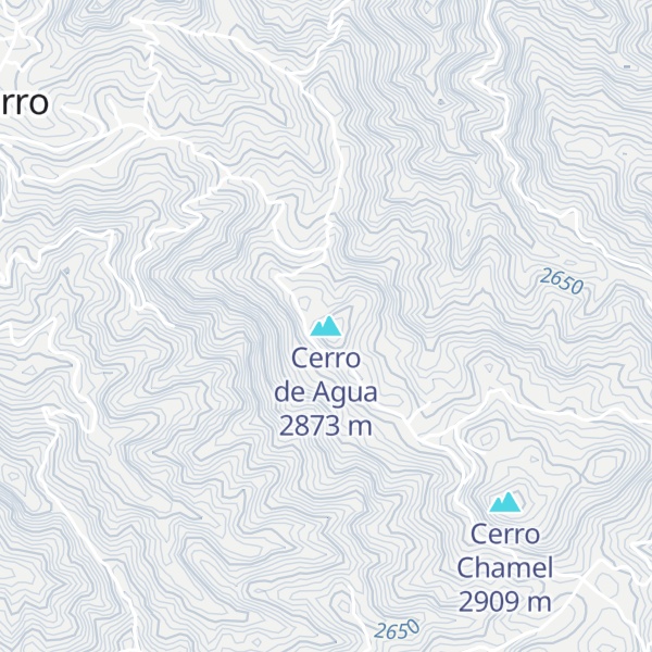 Map of Cerro de Agua