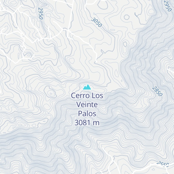 Map of Cerro Los Veinte Palos