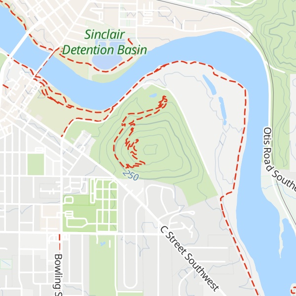 Map of Mount Trashmore