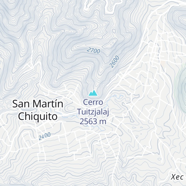 Map of Cerro Tuitzjalaj
