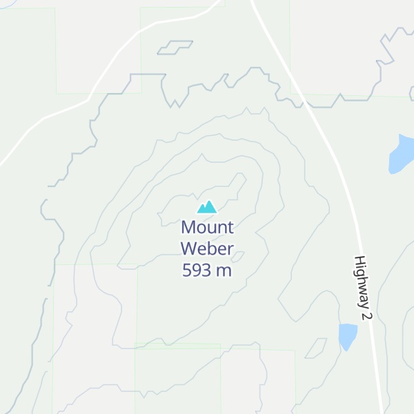 Map of Mount Weber