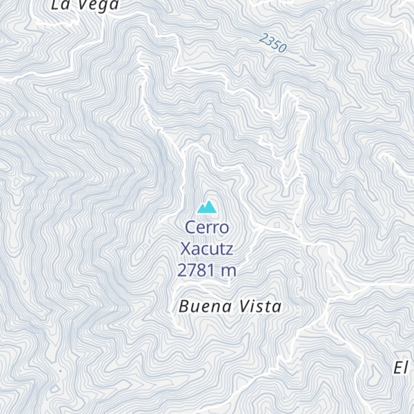 Map of Cerro Xacutz
