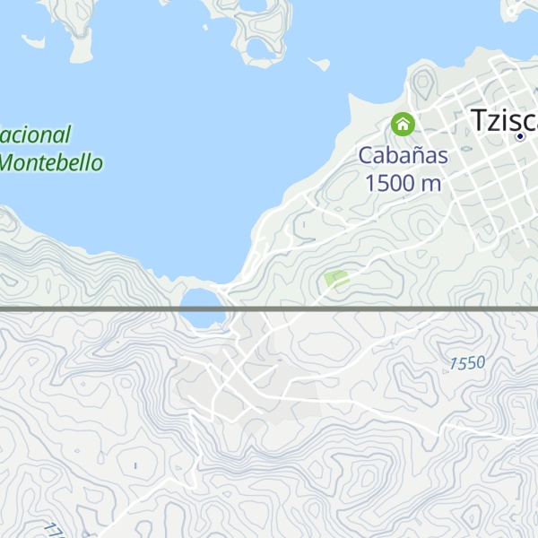 Map of Cabañas Internacional Tziscao