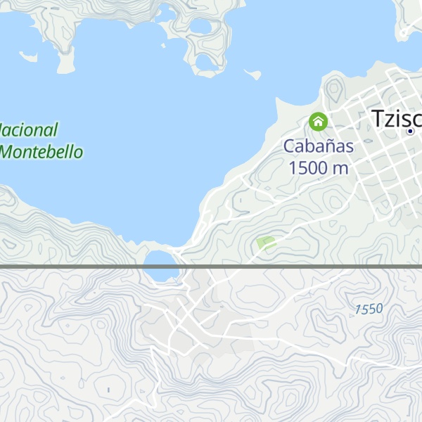 Map of Cabañas Islas de Tziscao