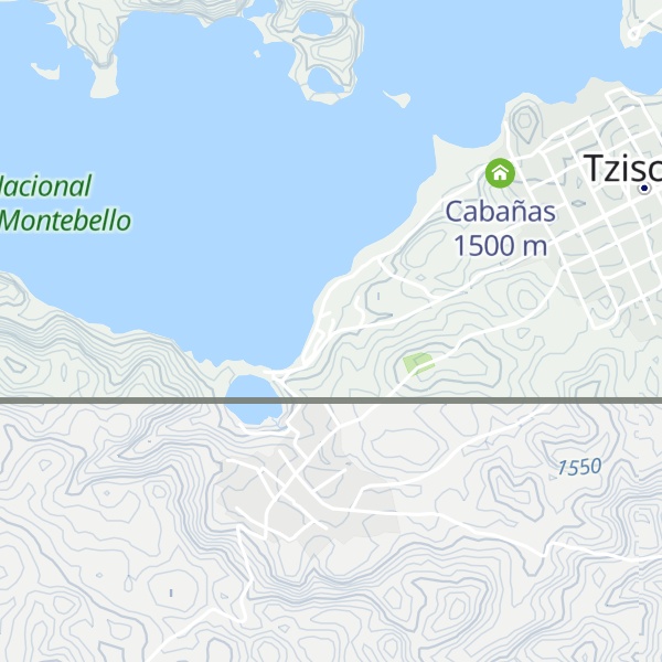Map of Cabañas Paraíso Tziscao