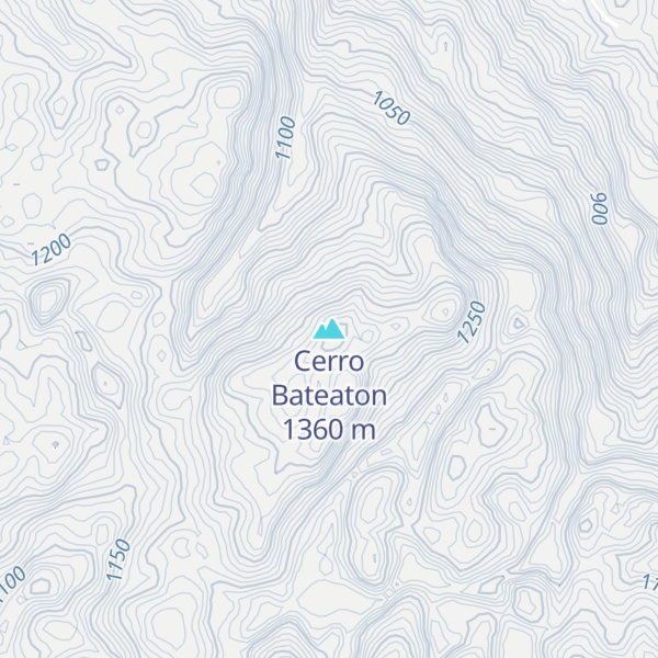 Map of Cerro Bateaton