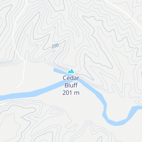 Map of Cedar Bluff