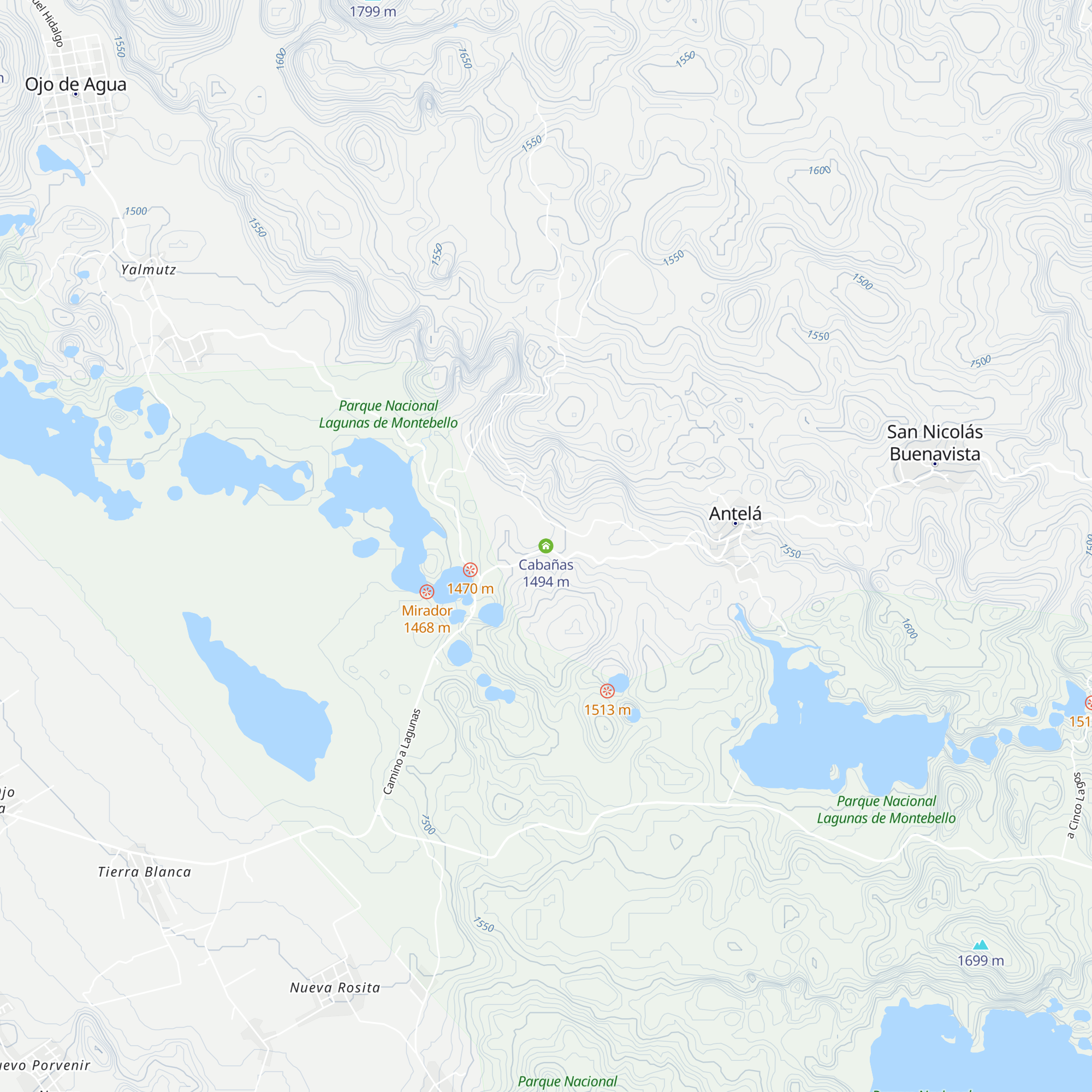 Cabañas map