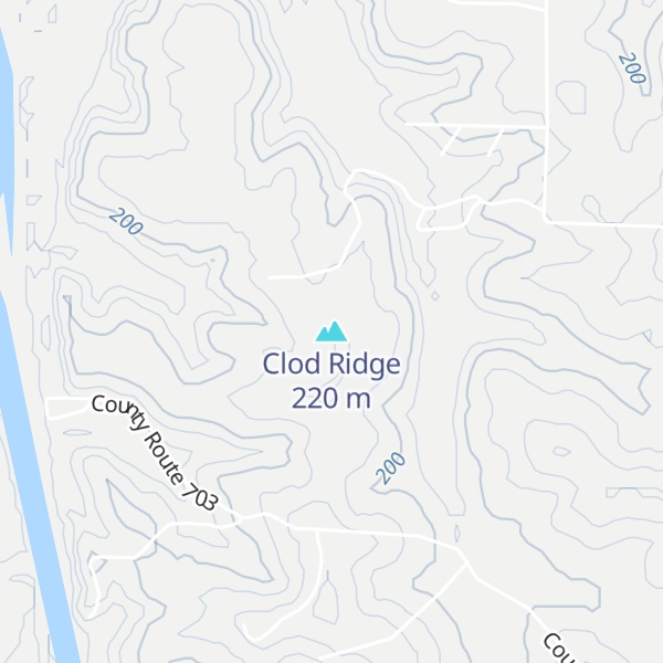 Map of Clod Ridge