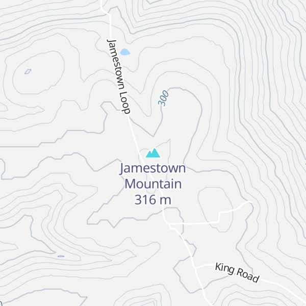 Map of Jamestown Mountain