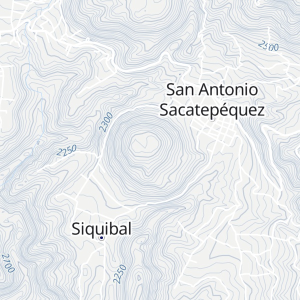 Map of Cerro San Antonio o Cerro Saquibutz