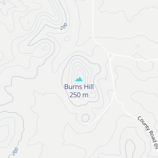 Map of Burns Hill