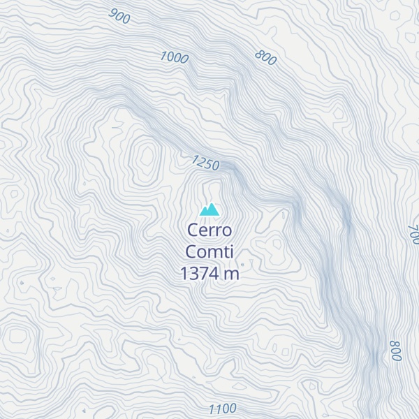 Map of Cerro Comti