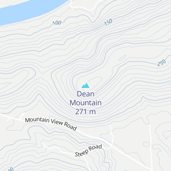 Map of Dean Mountain