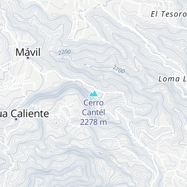 Map of Cerro Cantél