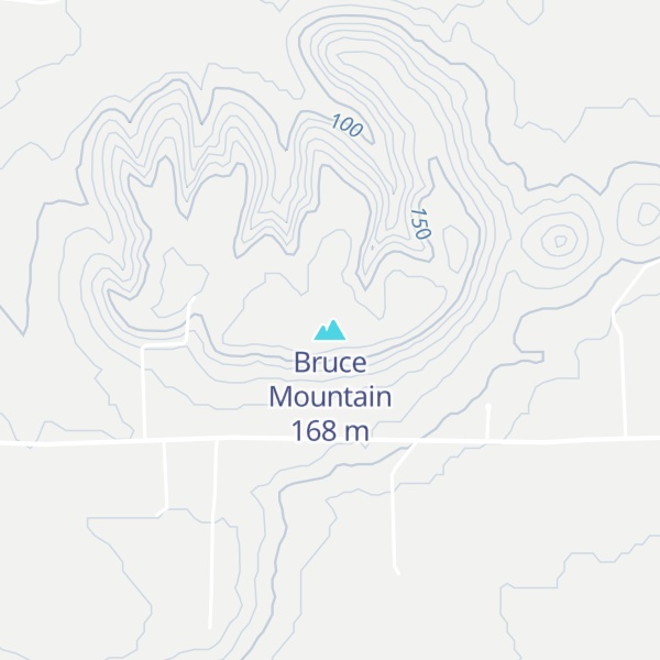 Map of Bruce Mountain