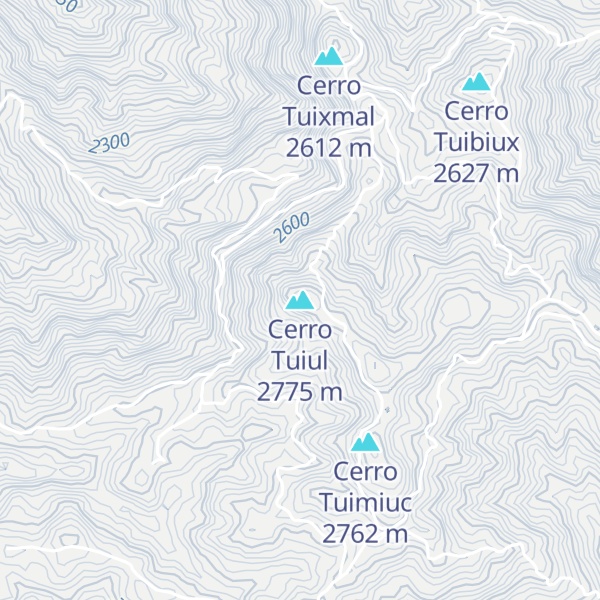 Map of Cerro Tuiul