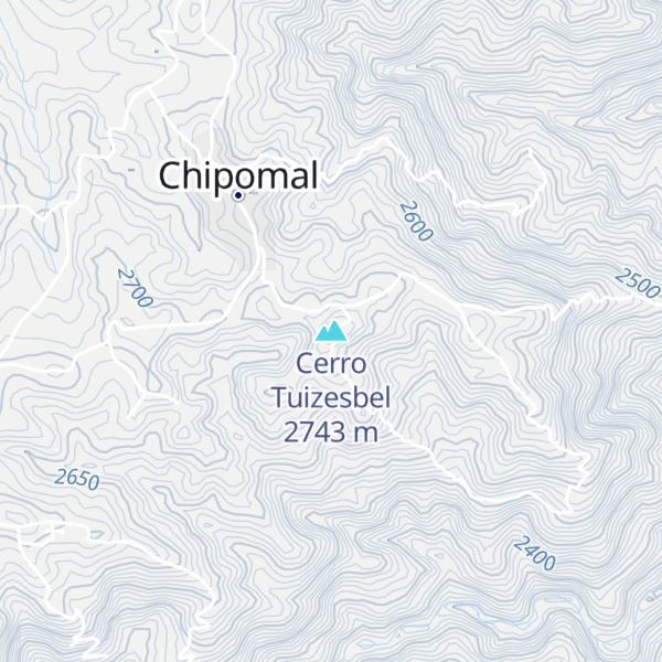 Map of Cerro Tuizesbel