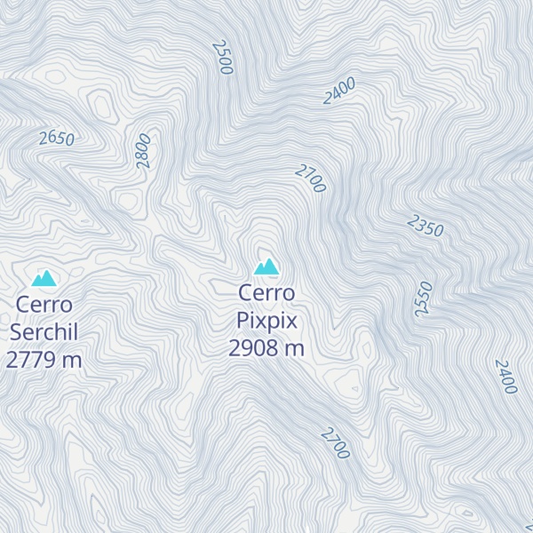 Map of Cerro Pixpix