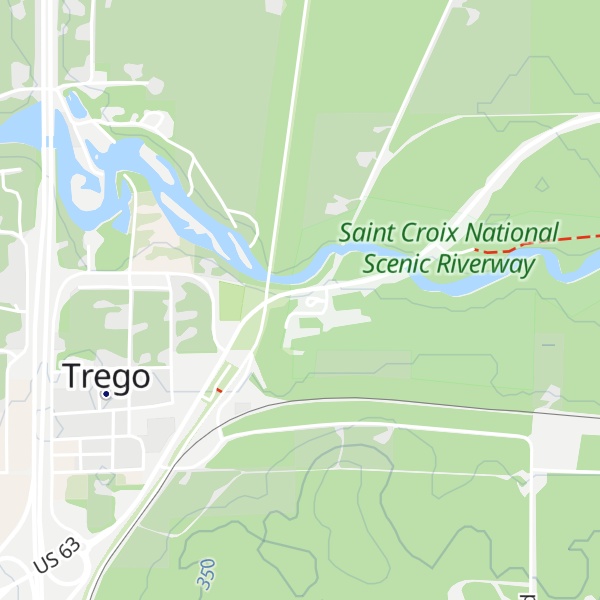 Map of Namekagon River Visitor Center