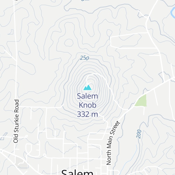 Map of Salem Knob
