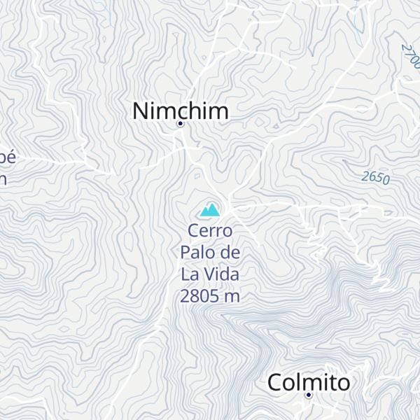 Map of Cerro Palo de La Vida