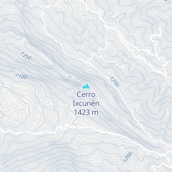 Map of Cerro Ixcunén