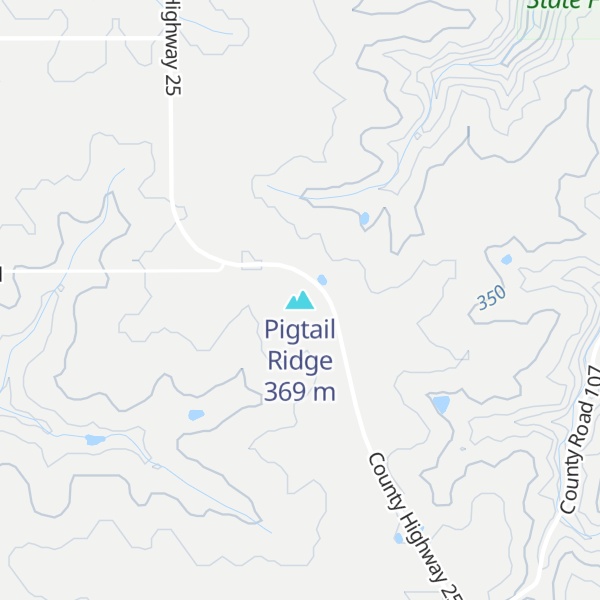 Map of Pigtail Ridge