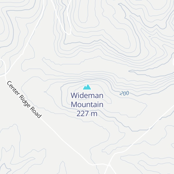 Map of Wideman Mountain