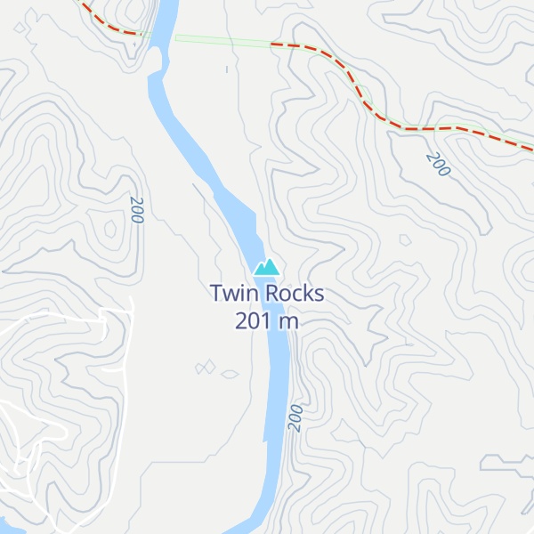 Map of Twin Rocks