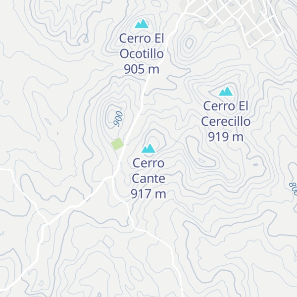Map of Cerro Cante