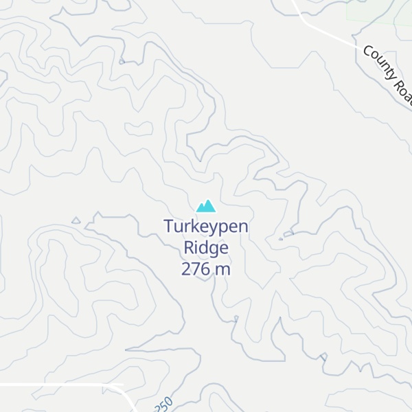 Map of Turkeypen Ridge