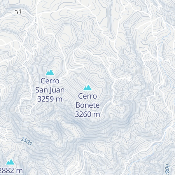 Map of Cerro Bonete