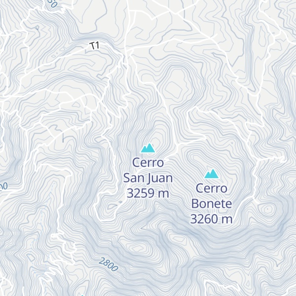 Map of Cerro San Juan