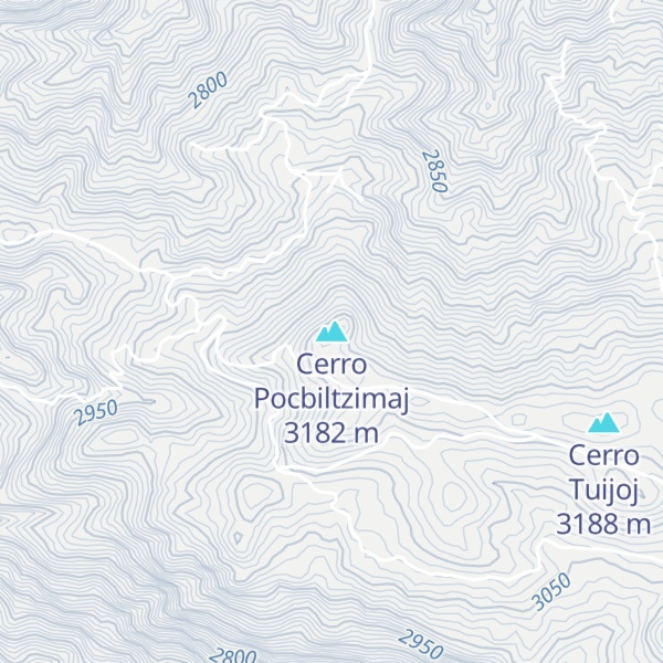 Map of Cerro Pocbiltzimaj
