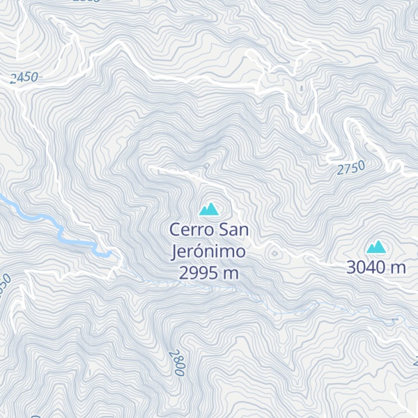 Map of Cerro San Jerónimo