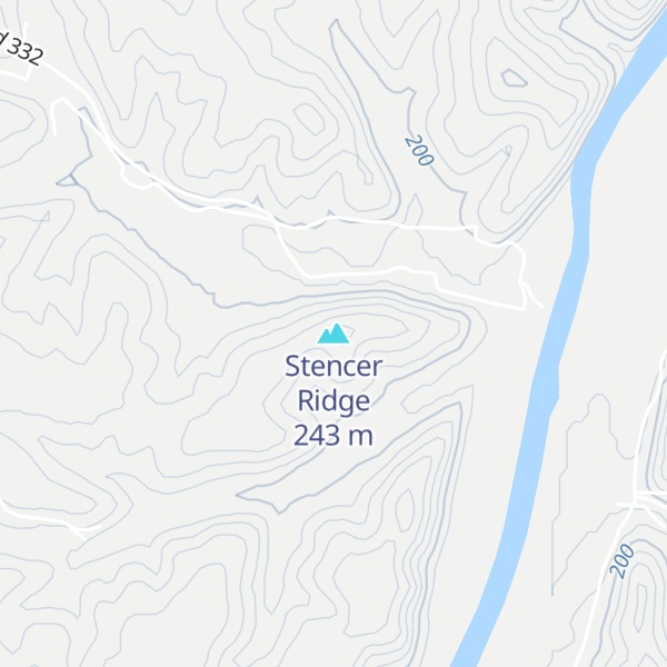 Map of Stencer Ridge