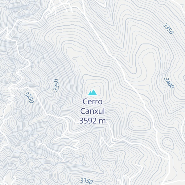 Map of Cerro Canxul