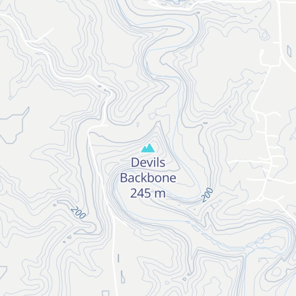 Map of Devils Backbone