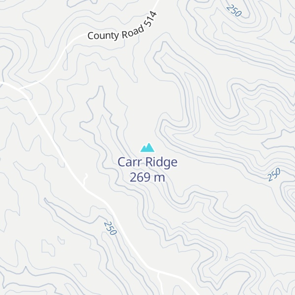 Map of Carr Ridge