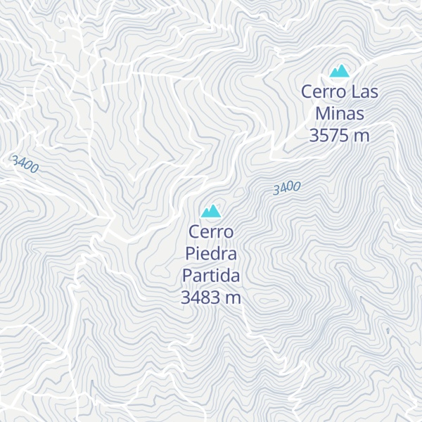Map of Cerro Piedra Partida