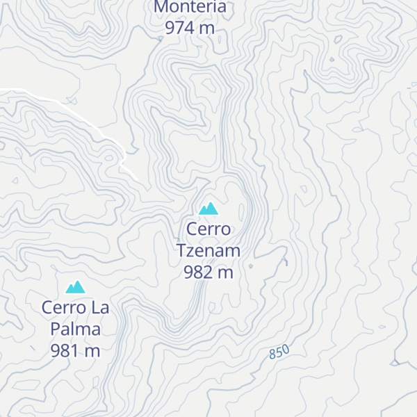 Map of Cerro Tzenam