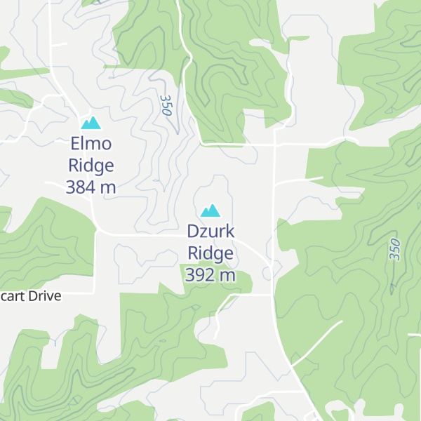 Map of Dzurk Ridge