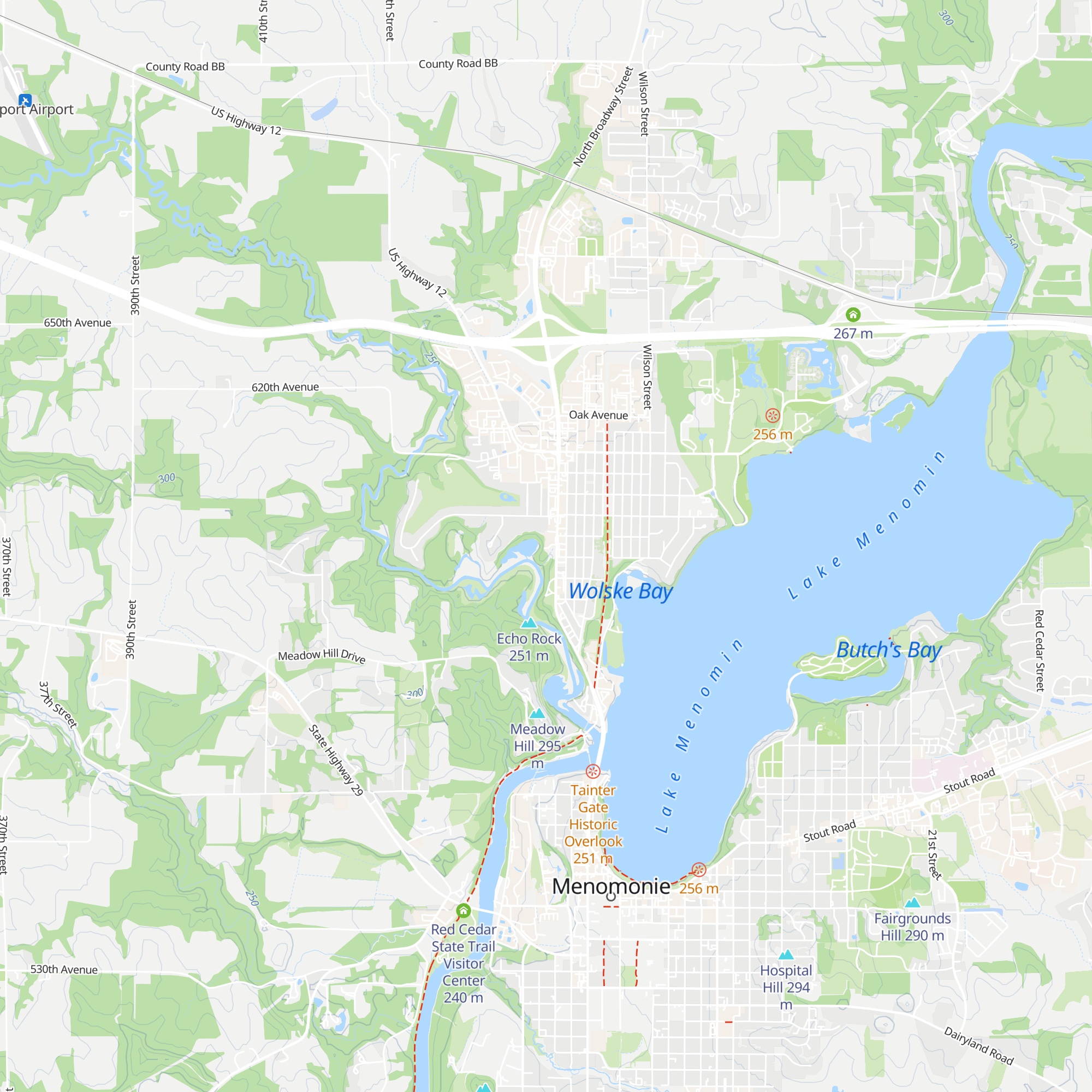 Menomonie Visitor Center map